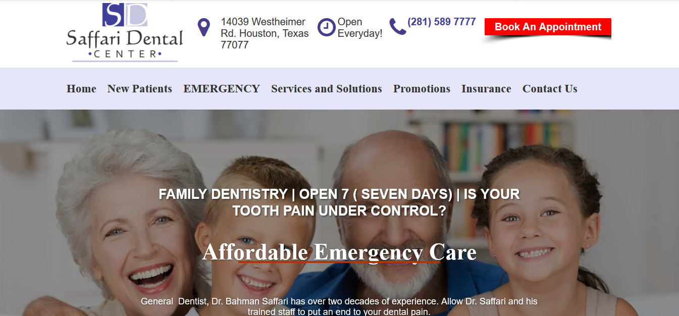 Solution Saffari Dental website project by WevTEC