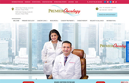 Website Premier Oncology website project by WevTEC