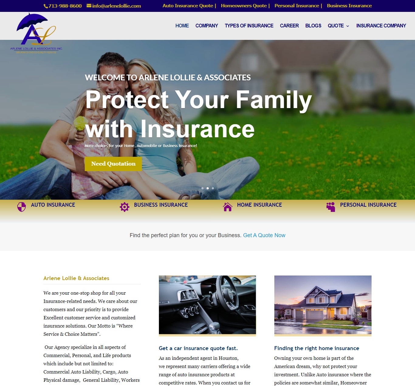 Arlene Lollie & Associates website project by WevTEC