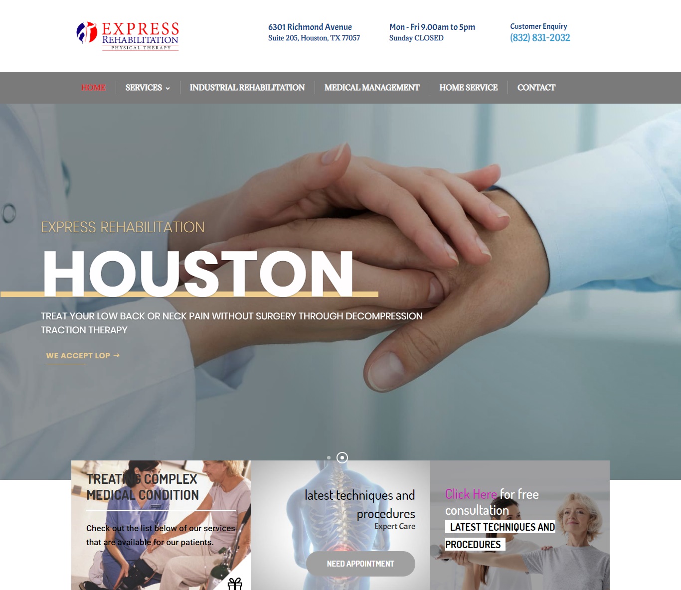 express rehab website project by WevTEC