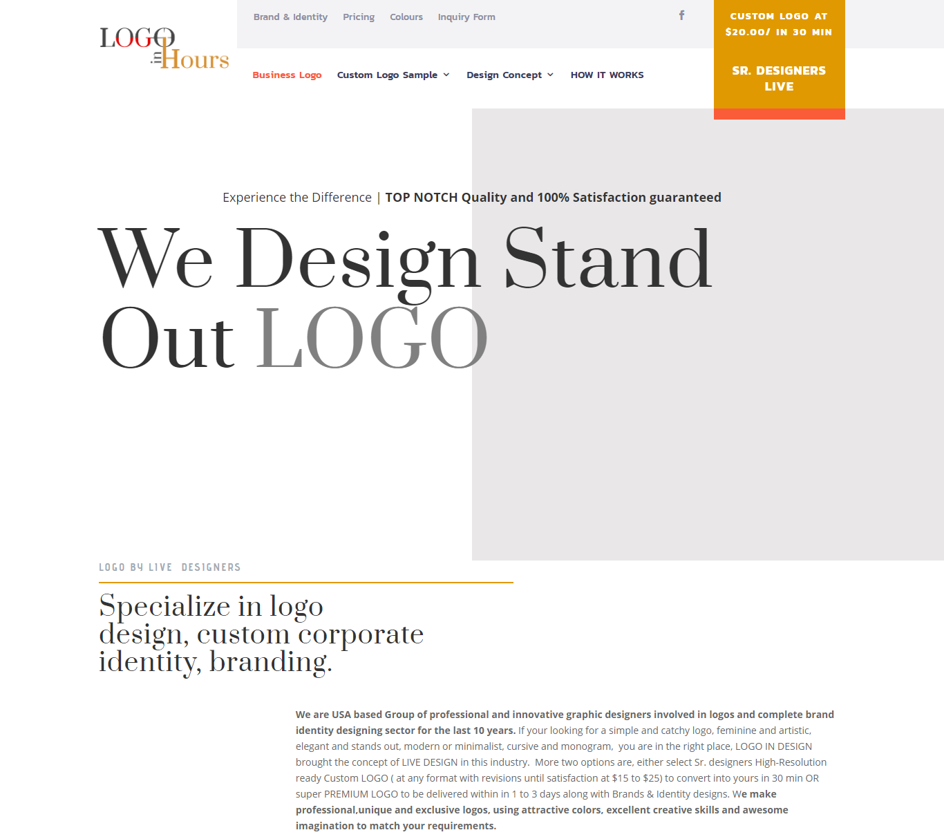 Logo in Hours website project by WevTEC