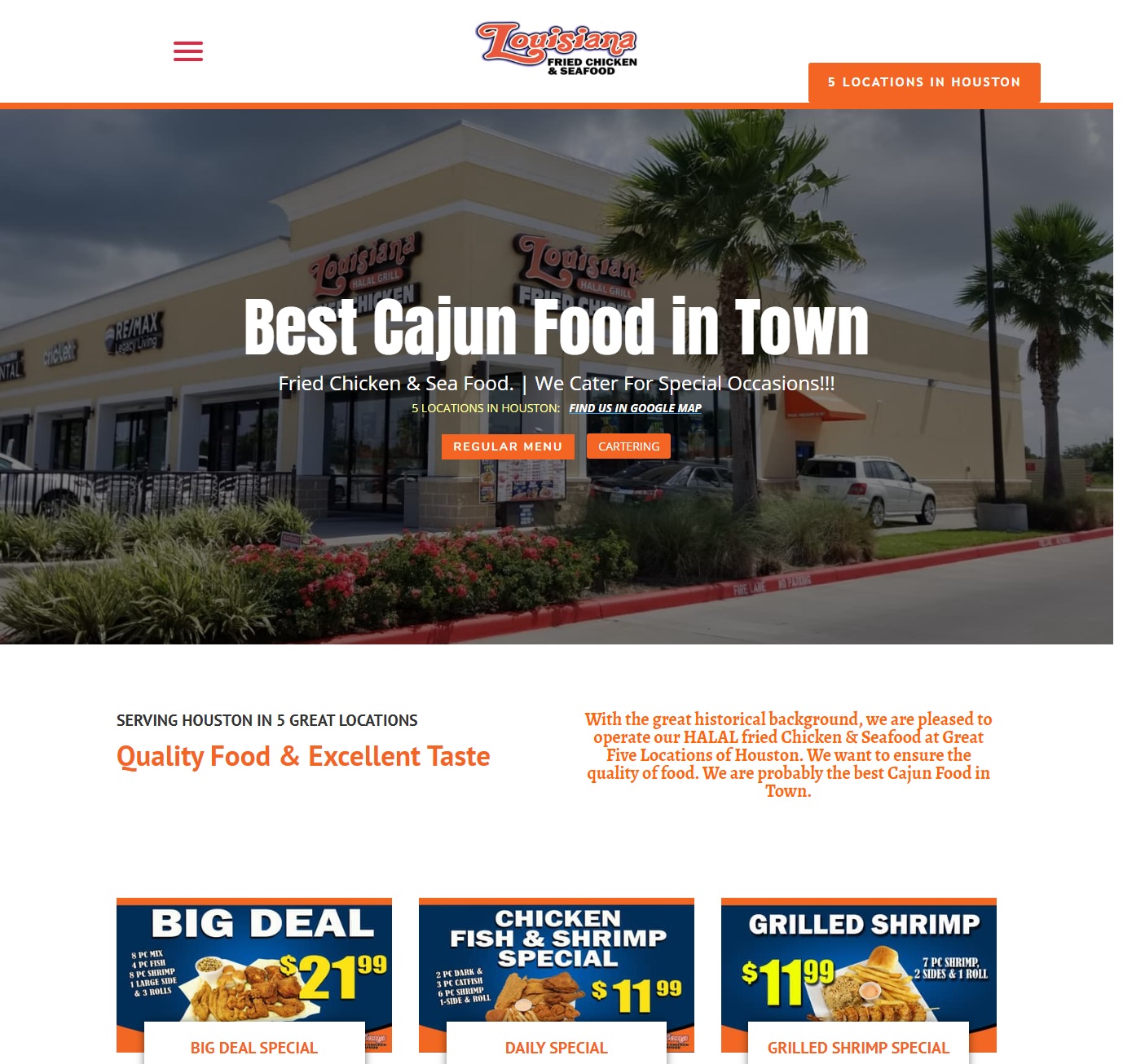 louisiana fried chicken website project by WevTEC