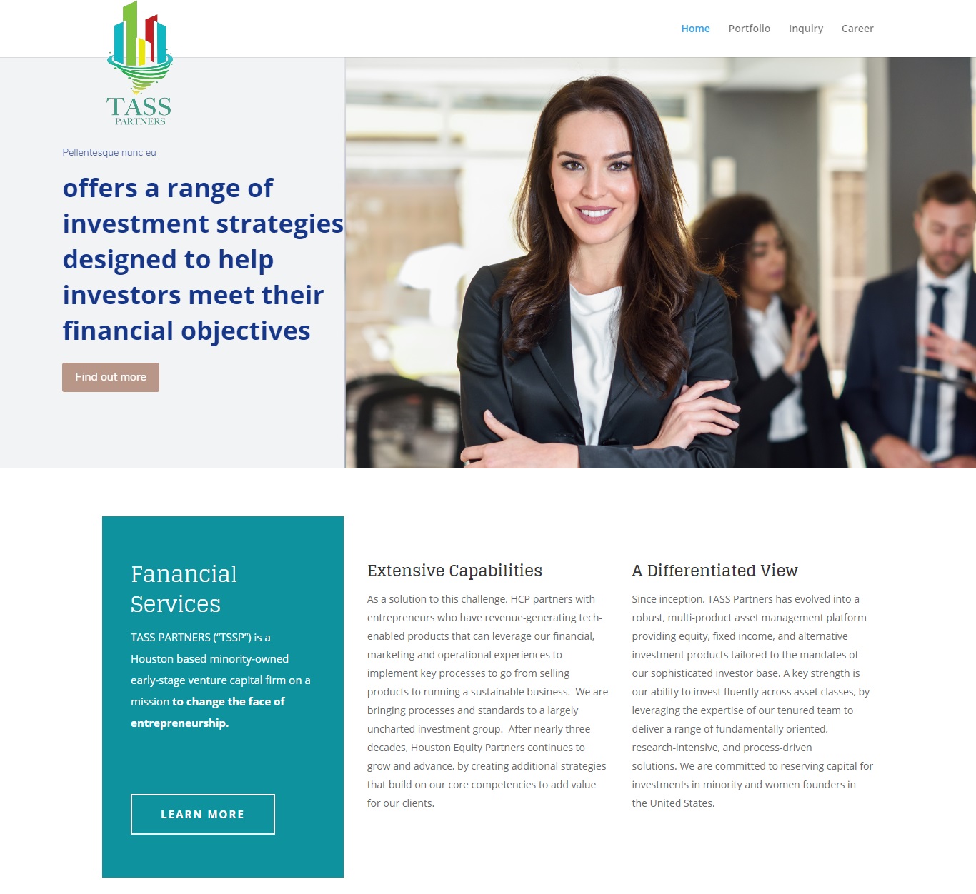 Tass Partners website project by WevTEC