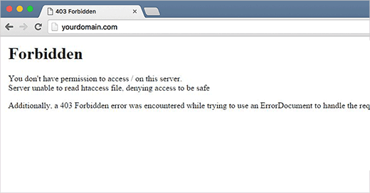 403 Forbidden Error in WordPress