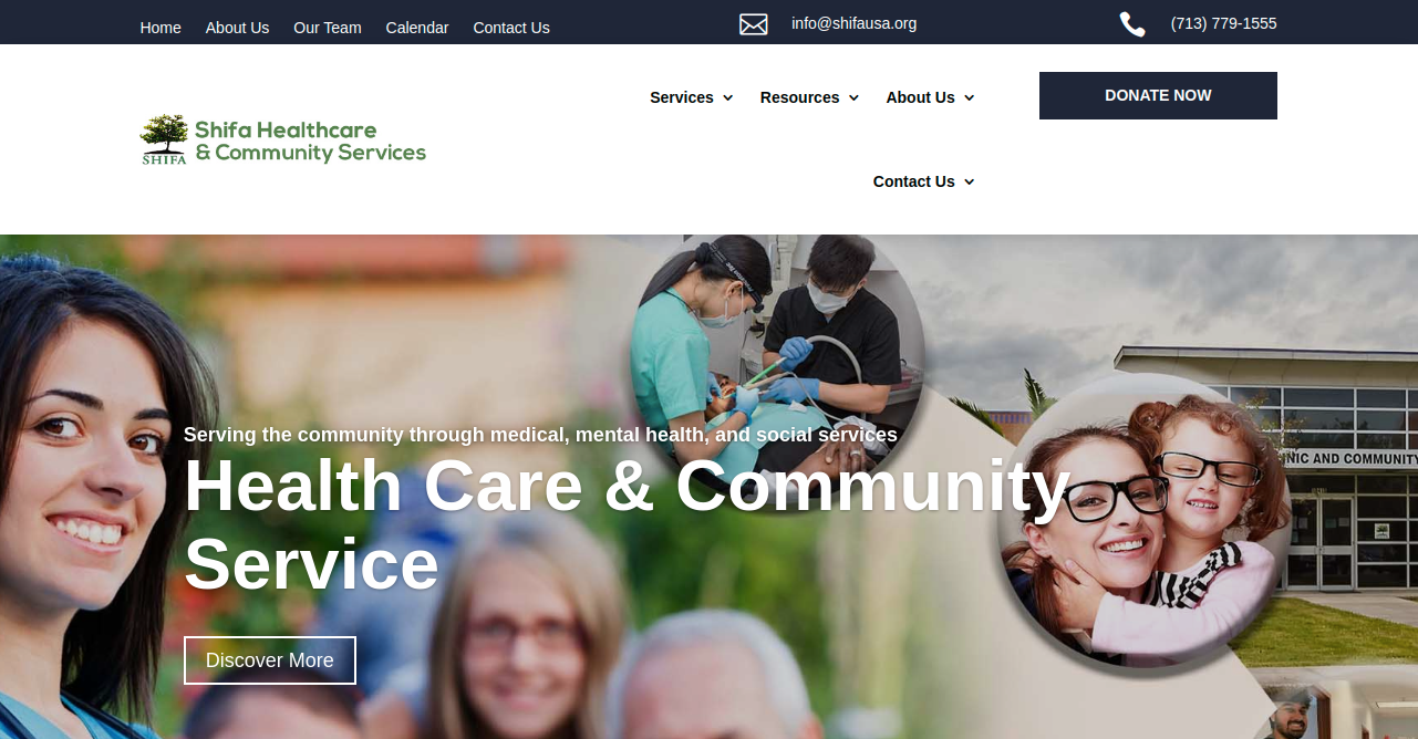 Shifa Healthcare website project by WevTEC