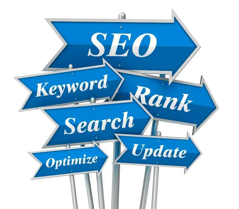 SEO and repair reports displayed on laptop.
